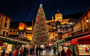 Natal em Gubbio: entre a maior árvore de Natal do mundo e os mercados evocativos