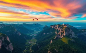 Paragliding äventyr i de italienska bergen